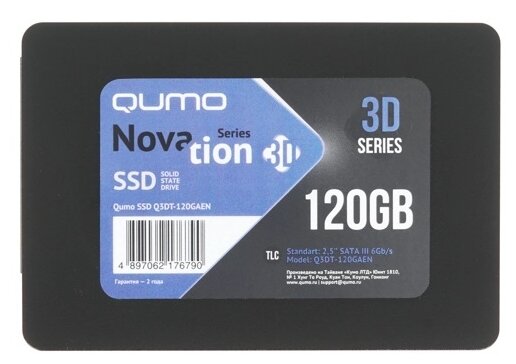 Накопитель SSD 2.5" QUMO Novation 120GB SATA-III 3D TLC (Q3DT-120GSCY) - фото №1