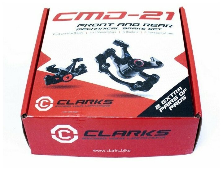 Тормоз дисковый Clarks CMD-21 ротор 160мм F160/R160 механический комплект