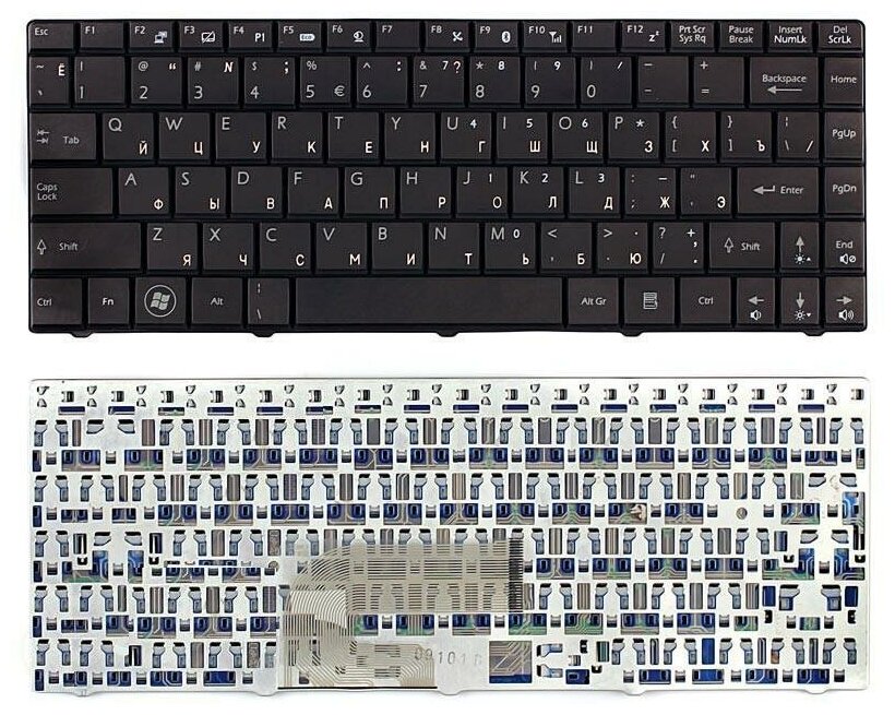 Клавиатура для ноутбука MSI X-Slim X300 X320 X340 X400 U210 EX460 U250 черная 1240₽