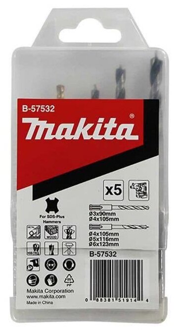 Сверло по металлу по дереву по бетону Makita B-57532