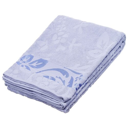 Простыня полутораспальная 150х200 см махровая Вышневолоцкий текстиль серая 2836₽