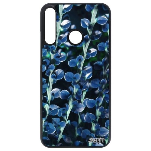 фото Противоударный чехол на смартфон // huawei p40 lite e // "ветви" стиль дизайн, utaupia, голубой