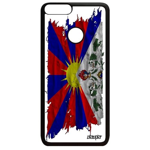 фото Модный чехол для телефона // huawei p smart 2018 // "флаг тибета на ткани" дизайн стиль, utaupia, белый