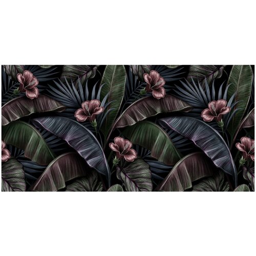 Фотообои Уютная стена Чарующие цветущие тропические растения 540х270 см Виниловые Бесшовные (единым полотном)