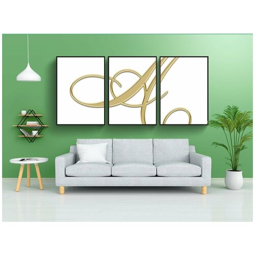 фото Набор модулных постеров для интерьера "шрифт, литера, буква" 60x90 см. в тубусе, без рамки lotsprints