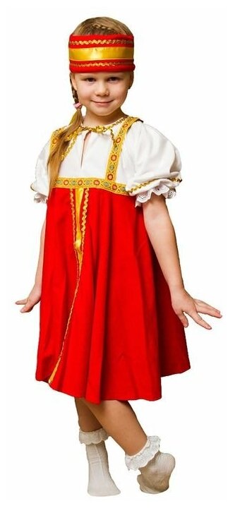 Бока Карнавальный костюм «Хоровод», платье, повязка на голову, 3-5 лет, рост 104-116 см