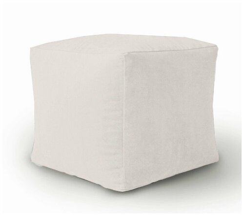 MyPuff пуфик мешок Кубик, мебельный велюр, латте