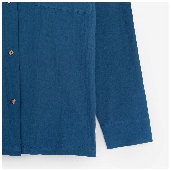 Пижама женская (рубашка и брюки) KAFTAN "Basic" р.48-50, синий - фотография № 16
