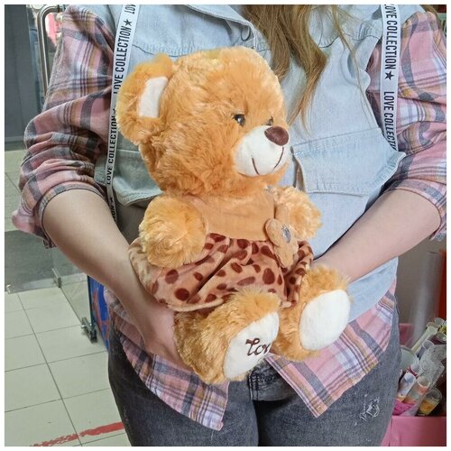 Мягкая игрушка Мишка в платье с цветком