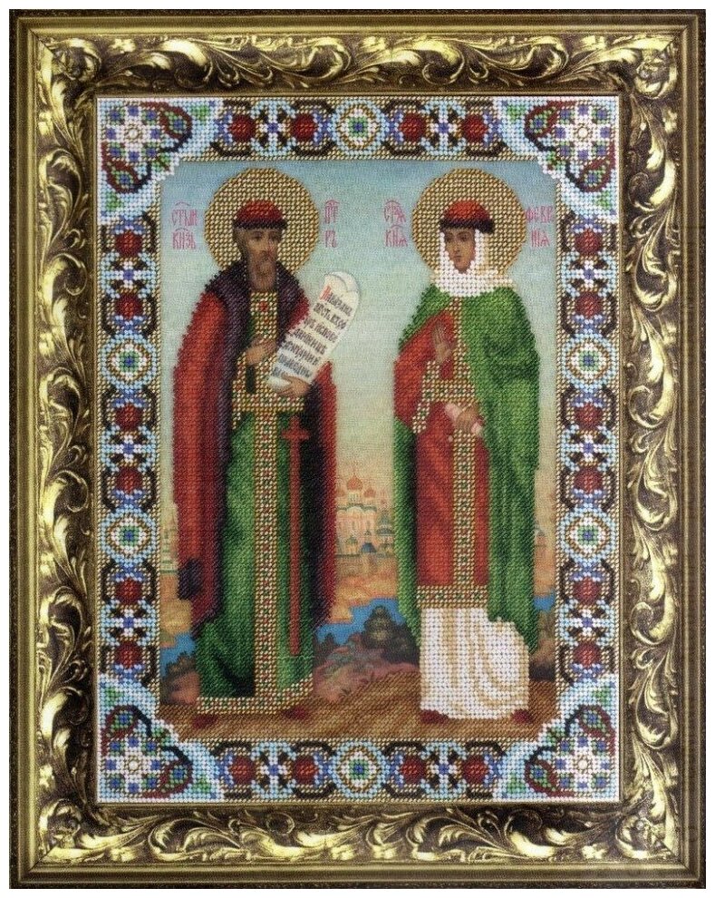 ЦМ-1558 "Икона Святых Петра и Февронии" PANNA - фото №3