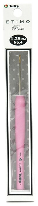 Крючок для вязания с ручкой ETIMO Rose 1,25мм, Tulip, TEL-04e
