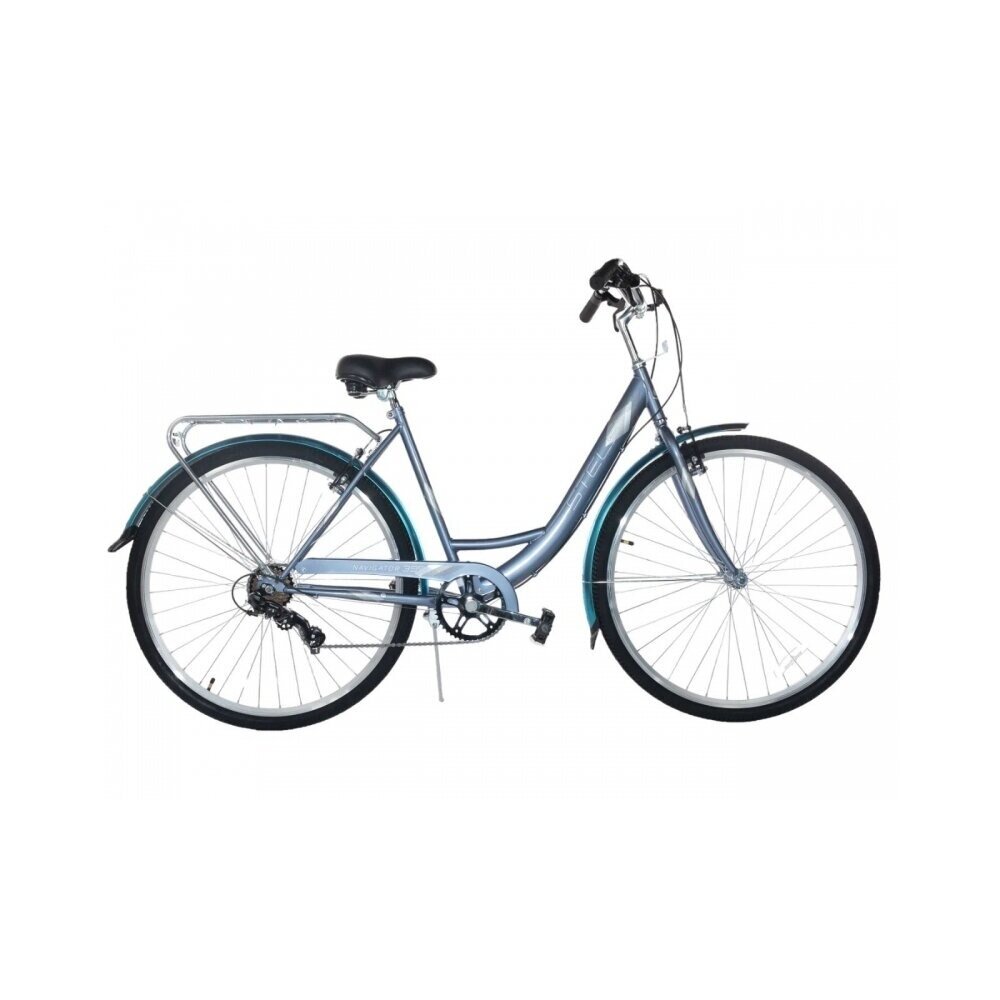 Велосипед Stels Navigator 395 V 28 Z010 (2024) 20 серый/голубой + корзина (требует финальной сборки)