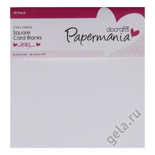 Набор заготовок для открыток, 10 шт, 13,5 х 13,5 см, белый 13,5 x 13,5 см * белый DOCRAFTS PMA150200