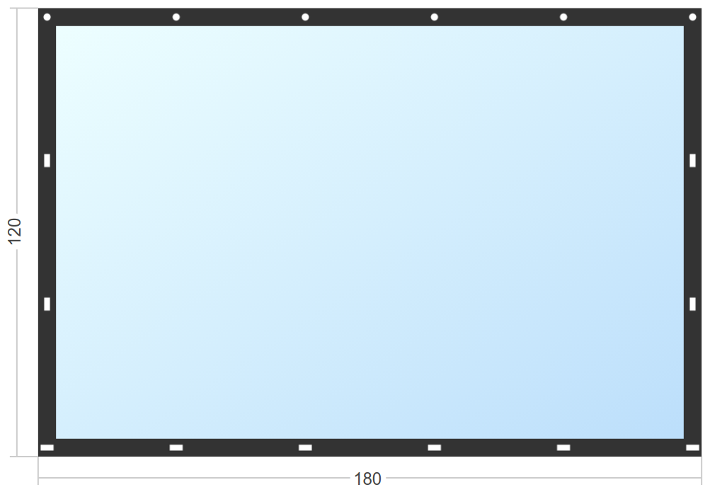 Мягкое окно Софтокна 180х120 см съемное, Скоба-ремешок, Прозрачная пленка 0,7мм, Черная окантовка, Комплект для установки - фотография № 3