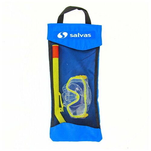 Набор для плавания Salvas Easy Set EA505C1TGSTB, р. Junior, желтый в сетч. сумке сумка для маски и трубки mares riviera2 сетчатая цв черный