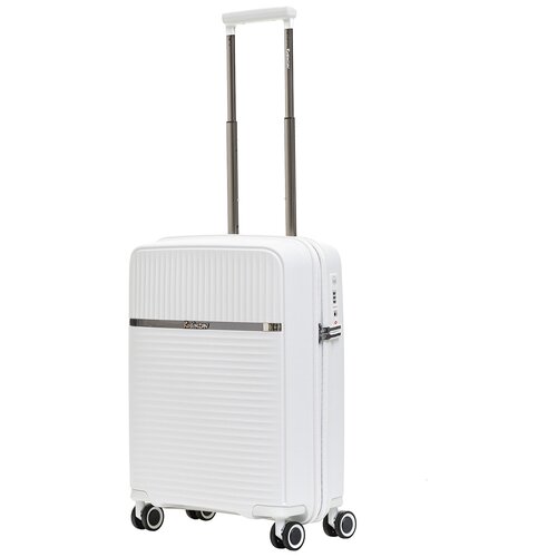 Чемодан Robinzon Madeira Deluxe, 37 л, размер S, белый чемодан robinzon madeira deluxe 37 л размер s черный