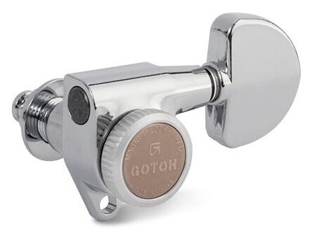 Колок одиночный GOTOH SG301-MGT-20-o, Long, левый, хром