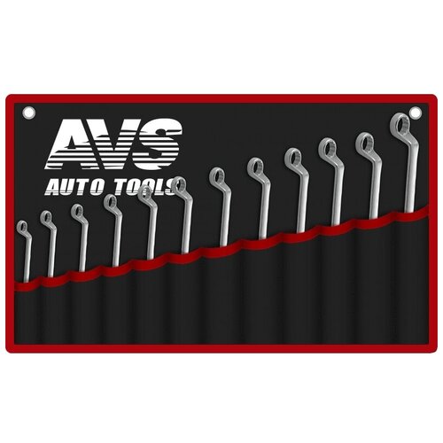 Набор ключей гаечных накидных изогнутых в сумке (6-32 мм) (12 предметов) AVS K2N12M