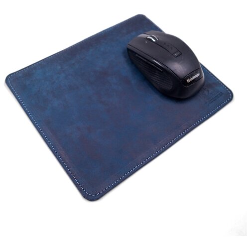 фото Игровая поверхность / коврик для мыши из натуральной кожи audmorr j, newpad navy 18 х 27 см