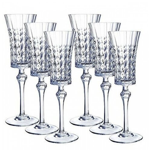 Набор бокалов Cristal dArques Lady Diamond для шампанского L9742, 150 мл, 6 шт., прозрачный