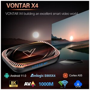 ТВ-приставка Vontar X4 Amlogic S905Х4 4/32Гб — купить в интернет-магазине  по низкой цене на Яндекс Маркете