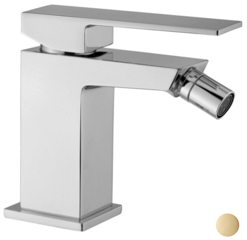 Смеситель для биде Webert Pegaso с донным клапаном золото PE840102010