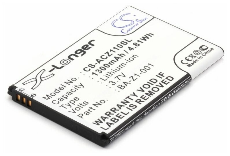 Аккумулятор для телефона Acer Liquid Z110 Duo (BA-Z1-001)