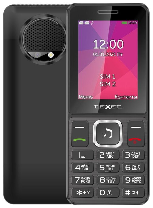 Телефон Texet TM-301 Dual Sim Black