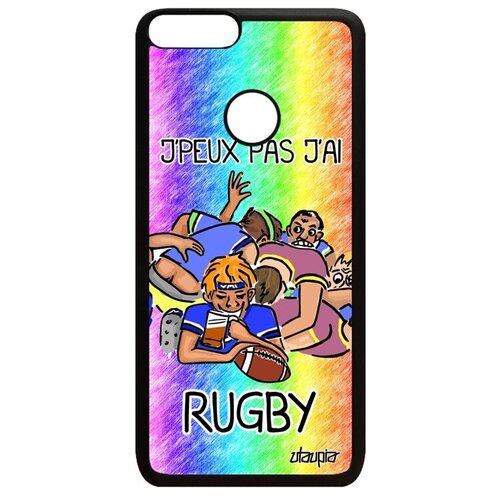 фото Красивый чехол для телефона // huawei p smart 2018 // "не могу - у меня регби!" комикс прикольный, utaupia, цветной