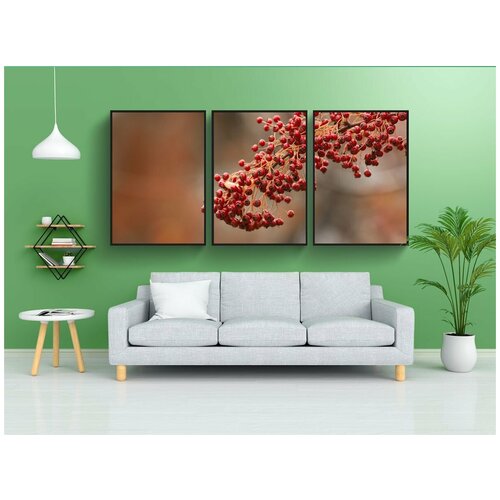 фото Набор модулных постеров для интерьера "цветы, зимы, цвета" 60x90 см. в тубусе, без рамки lotsprints