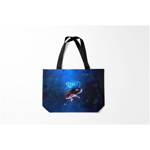 фото Сумка-шоппер / 46х35 см / аниме / клинок рассекающий демонов незуко камадо kimetsu no yaiba burnettie