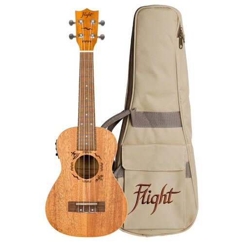 FLIGHT DUC323 EQ MAH укулеле, концерт, цвет натурал, звукосниматель укулеле flight dut 34 eq mah mahogany