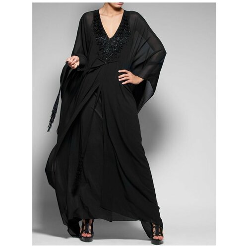 Платье LORA GRIG, размер 44, черный fly платье легкое свободное на пуговицах черное 46 р