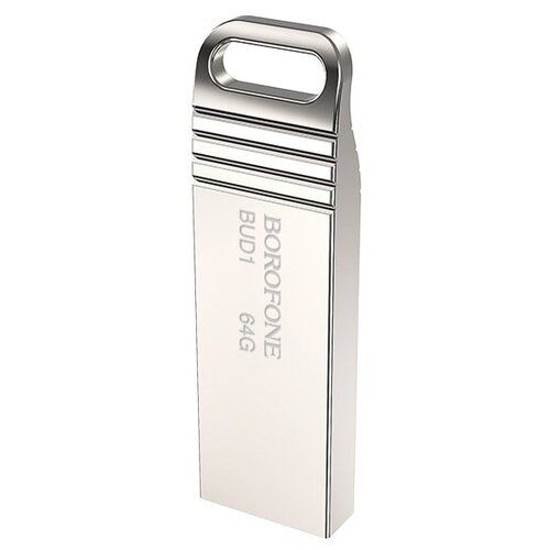 Флешка USB Flash Drive BOROFONE BUD1 Nimble, 64GB, серебристый