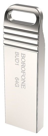 Флешка USB Flash Drive BOROFONE BUD1 Nimble, 64GB, серебристый