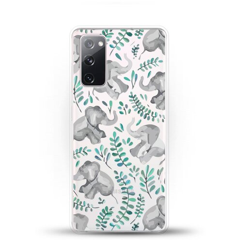 фото Силиконовый чехол узор из слонов на samsung galaxy s20fe (fan edition) andy & paul
