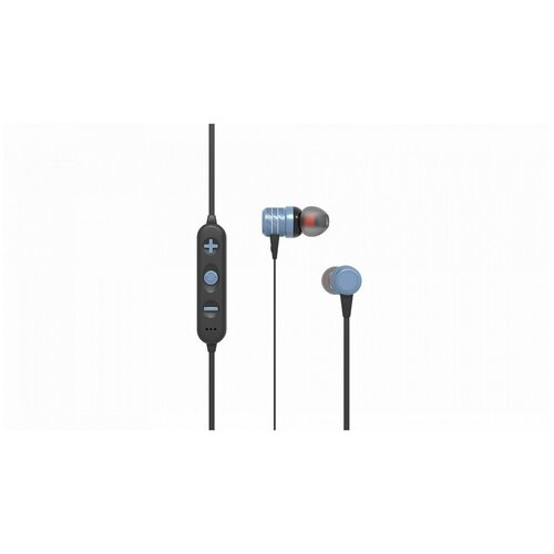 Наушники Bluetooth вакуумные с шейным шнурком More choice BG20 (Blue)