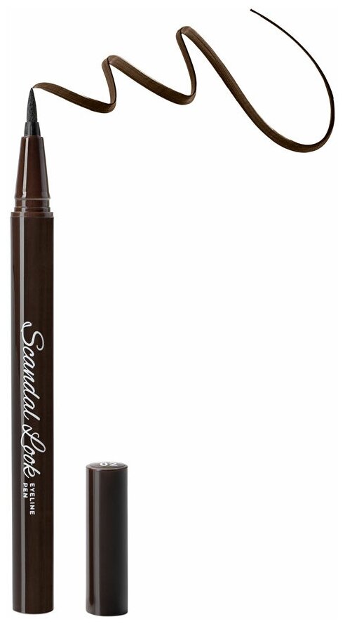 TNL, подводка-фломастер для глаз Scandal look (№02 dark brown)