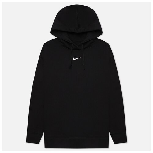 фото Женская толстовка nike essentials oversized fleece hoodie чёрный , размер l