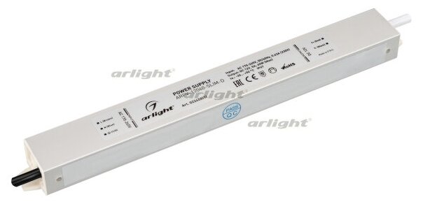 Блок питания ARPV-12060-SLIM-D (12V, 5A, 60W) (Arlight, IP67 Металл, 3 года)