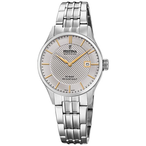 Наручные часы FESTINA Classics, серебряный наручные часы festina swiss made наручные часы festina swiss made 20019 женские кварцевые водонепроницаемые золотой желтый