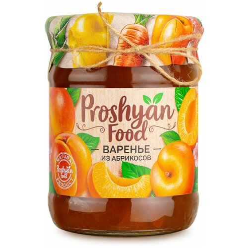 Варенье из абрикосов PROSHYAN FOOD стеклянная банка 600г