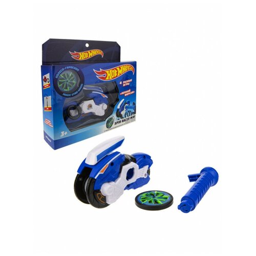 Машина Hot Wheels Spin Racer, Ночной Форсаж, пусковой механизм с диском / Игрушка для детей, 1Toy