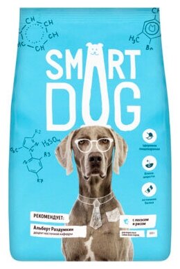 Smart Dog сухой корм Для взрослых собак с лососем и рисом , 0,8 кг