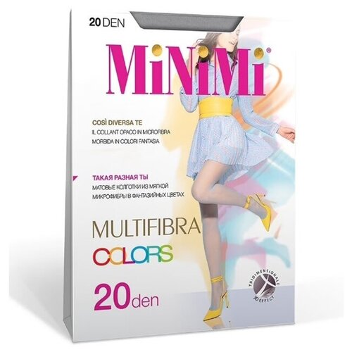 Колготки классические Minimi Multifibra 20 colors, набор (2 шт.), размер II, nero (чёрный)