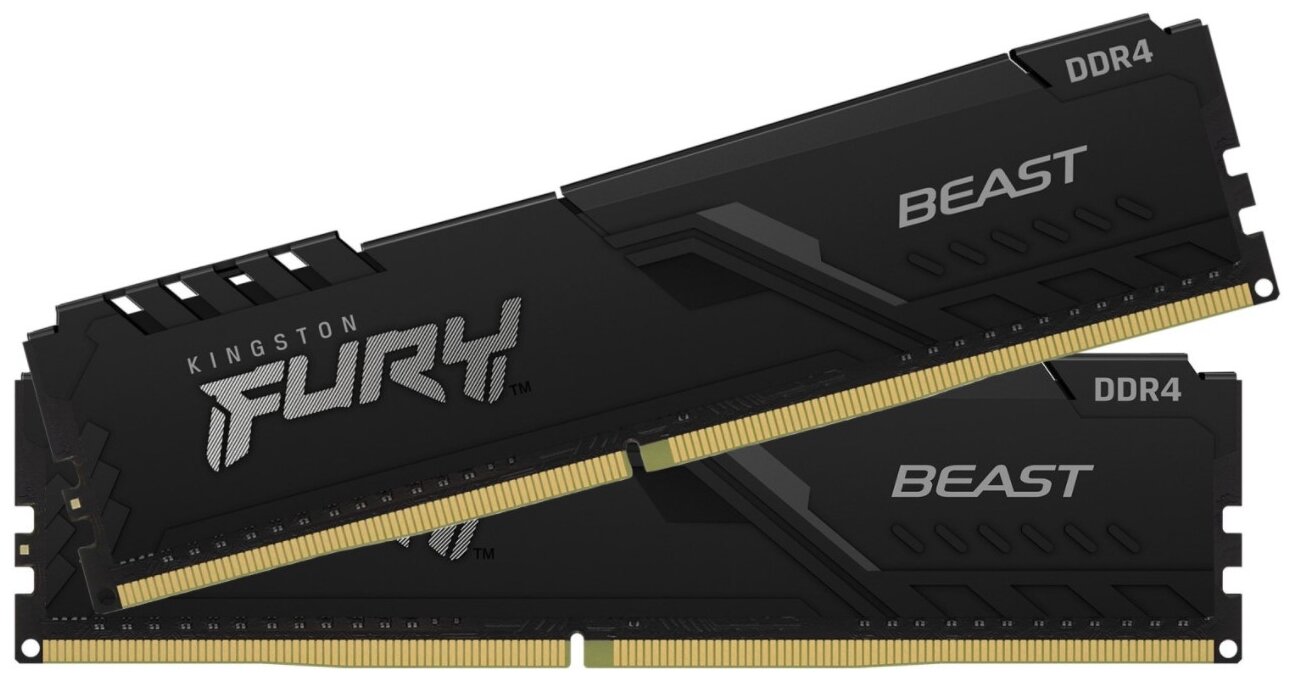Оперативная память Kingston Fury Beast Black KF426C16BBK2/32 DDR4 - 2x 16ГБ 2666МГц, DIMM, Ret