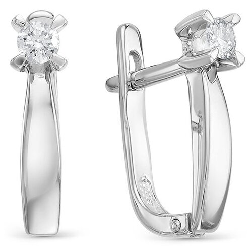 Серьги с бриллиантами 0.19 карат из белого золота 54205 VESNA jewelry