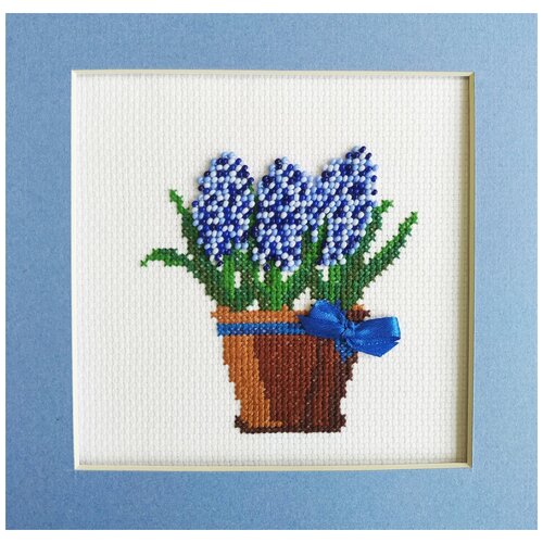 фото Набор для вышивания zengana б-096 бисером гиацинты 2 шт.