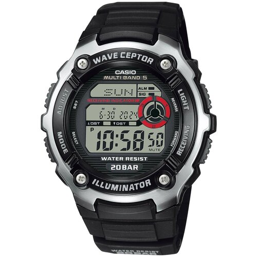 Наручные часы CASIO Wave Ceptor WV-200R-1AEF, черный, красный