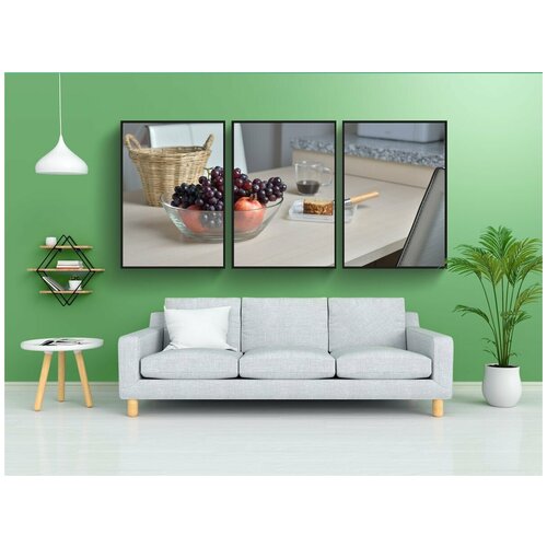 фото Набор модулных постеров для интерьера "локдаун, остаться дома, работа из дома" 60x90 см. в тубусе, без рамки lotsprints